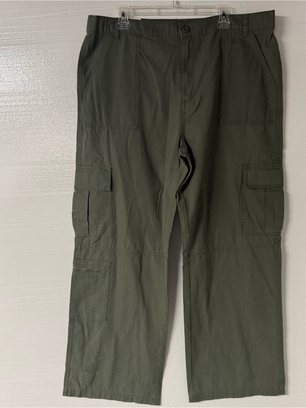 Aero Pants Woman XXL Olive Green Utility Cargo Y2K Mid Rise Straight Leg Relaxed